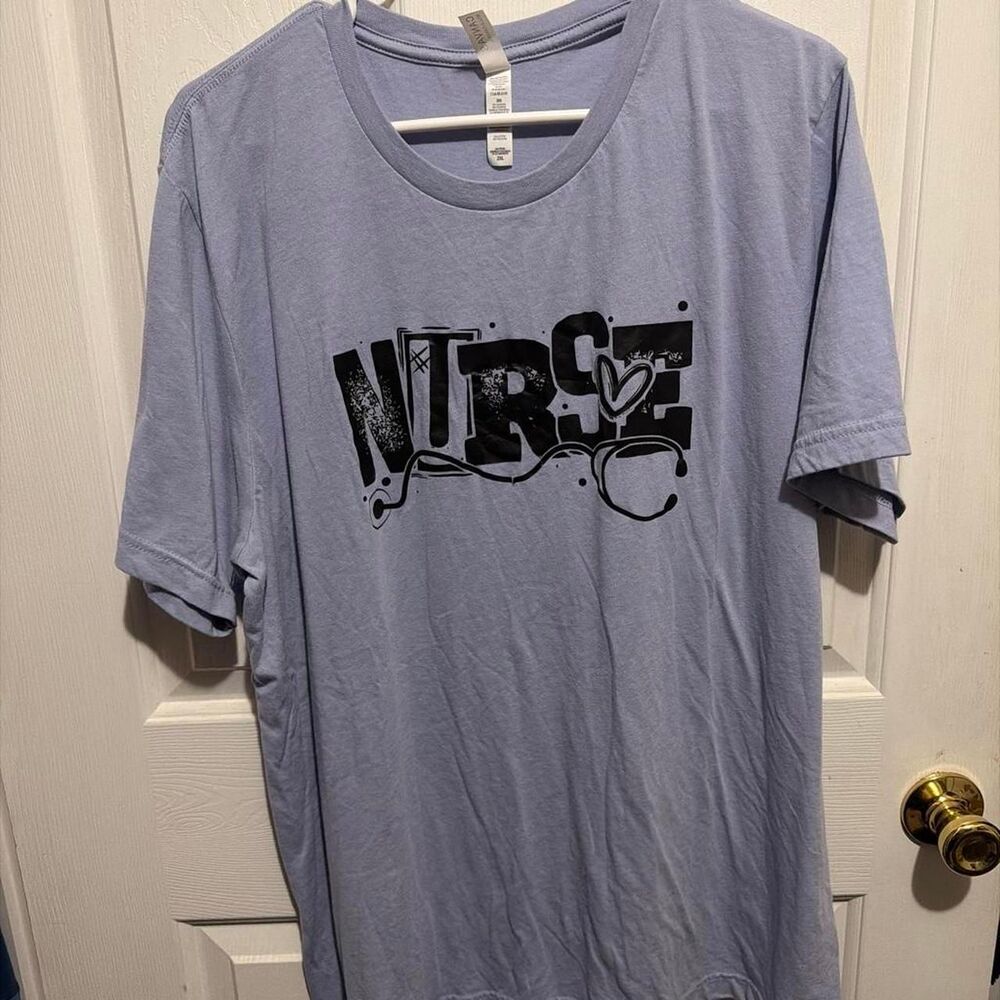 Bella-canvas Women's Blue and Purple T-shirt